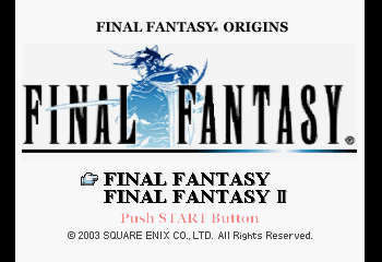 Final Fantasy Origins Title Screen